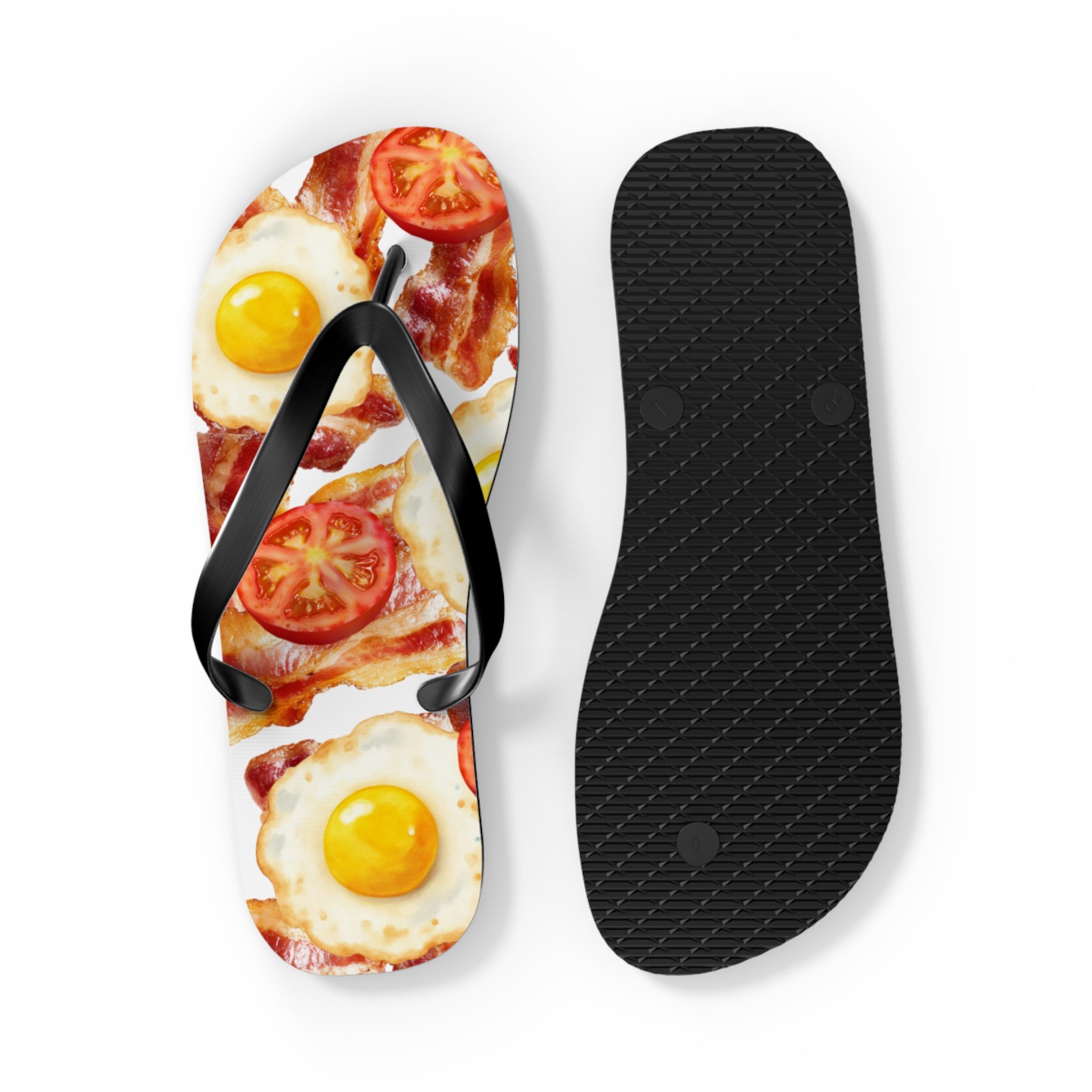 Quirky Bacon, Eggs & Tomato Jandals