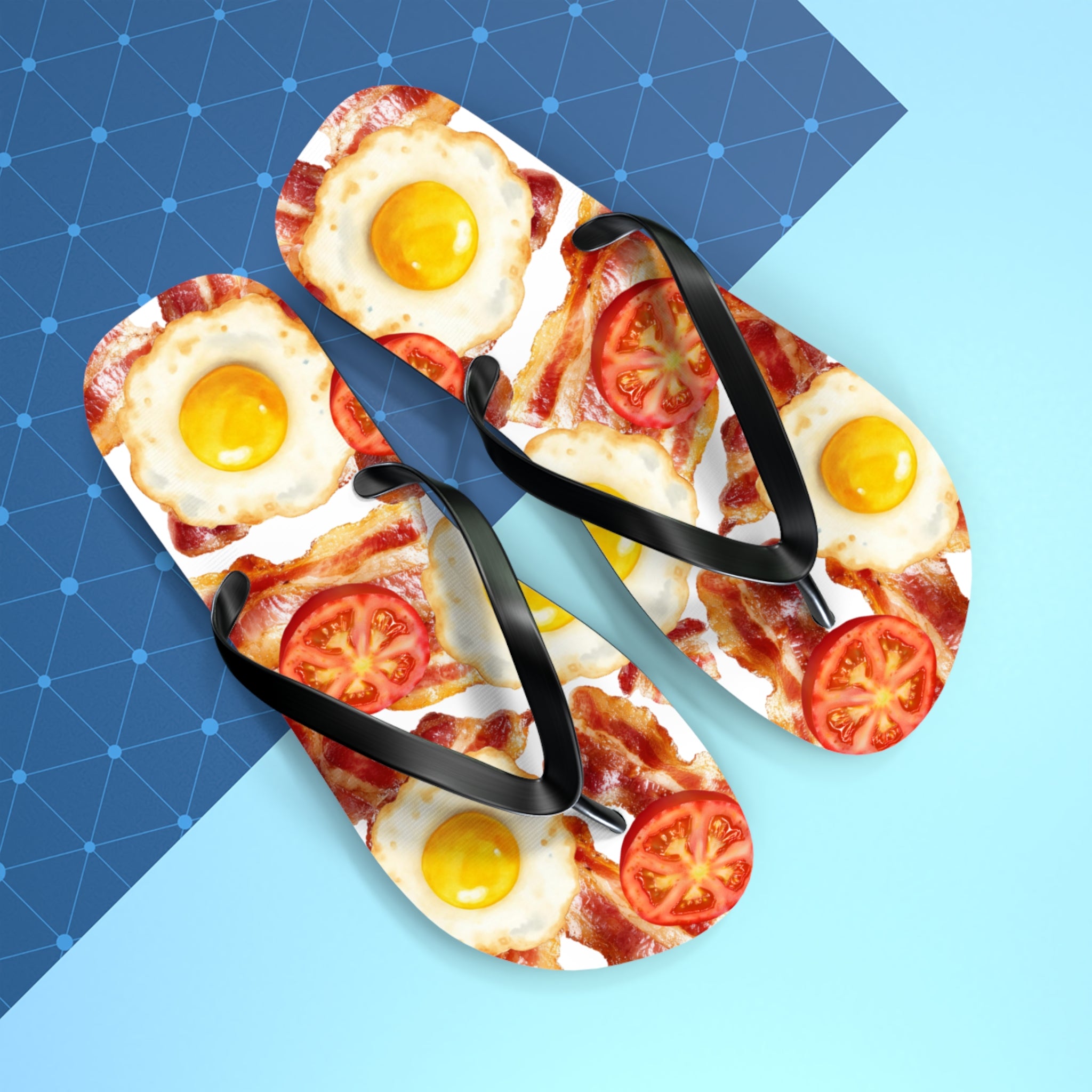 Quirky Bacon, Eggs & Tomato Jandals