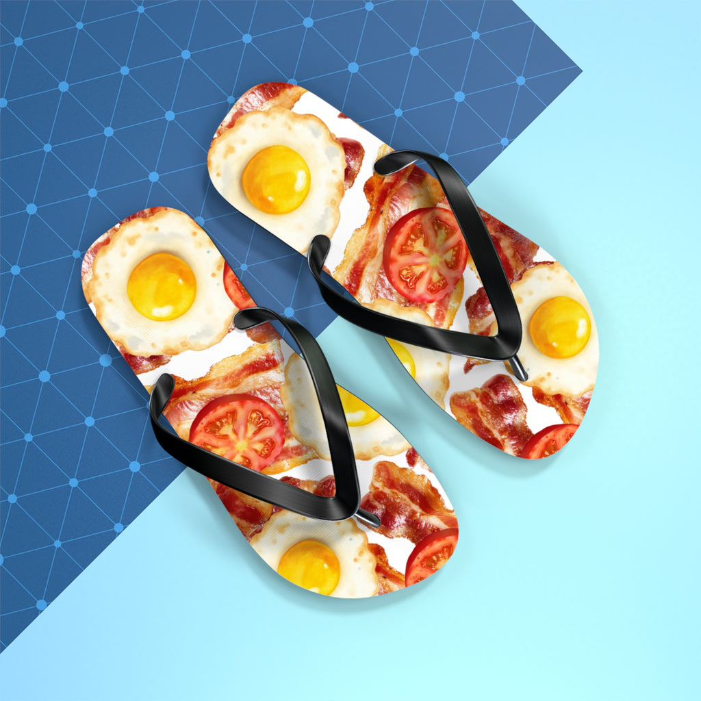 Quirky Bacon, Eggs & Tomato Jandals