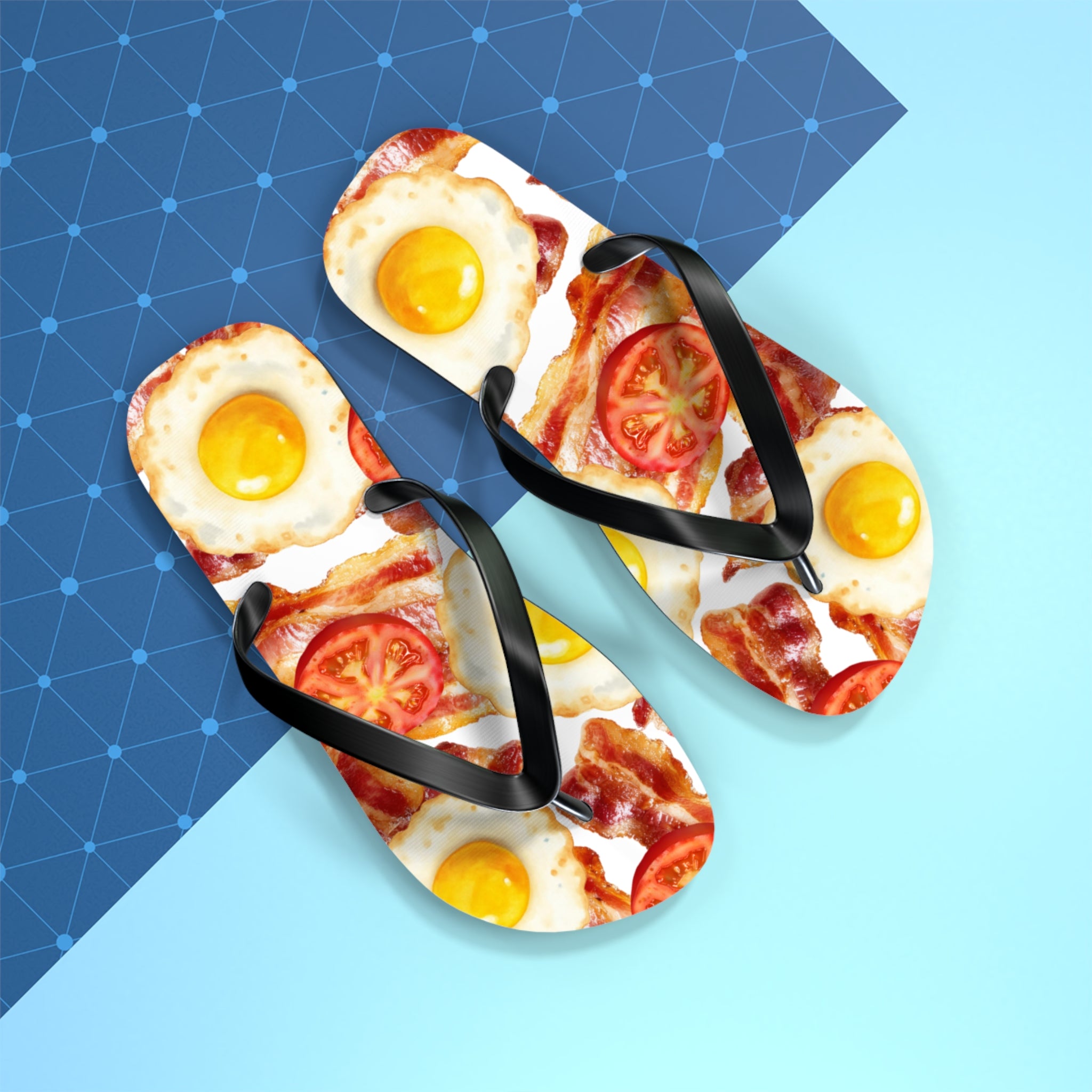 Quirky Bacon, Eggs & Tomato Jandals