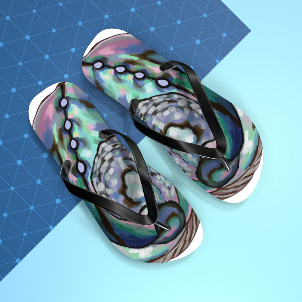 Aotearoa New Zealand Paua Print Jandals | Abalone Design