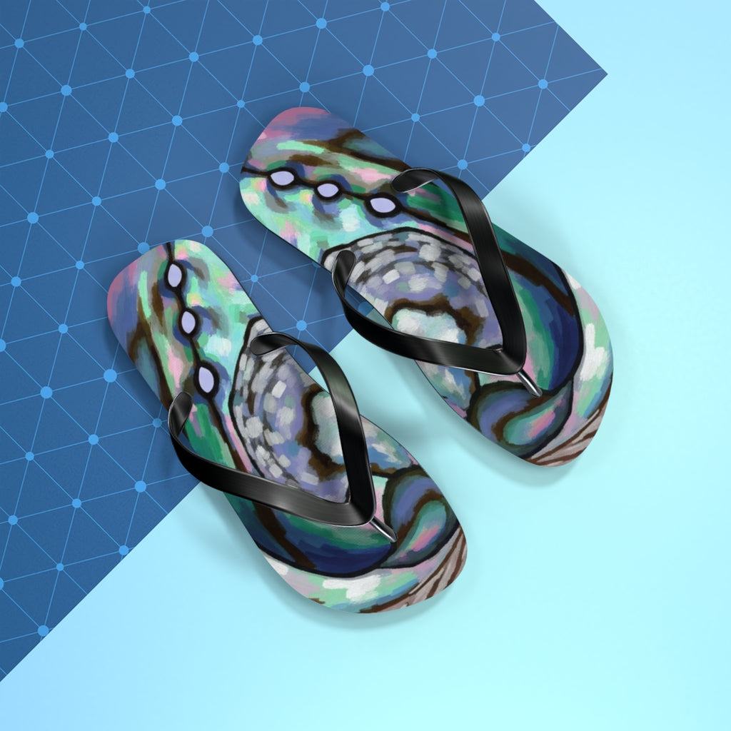 Aotearoa New Zealand Paua Print Jandals | Abalone Design