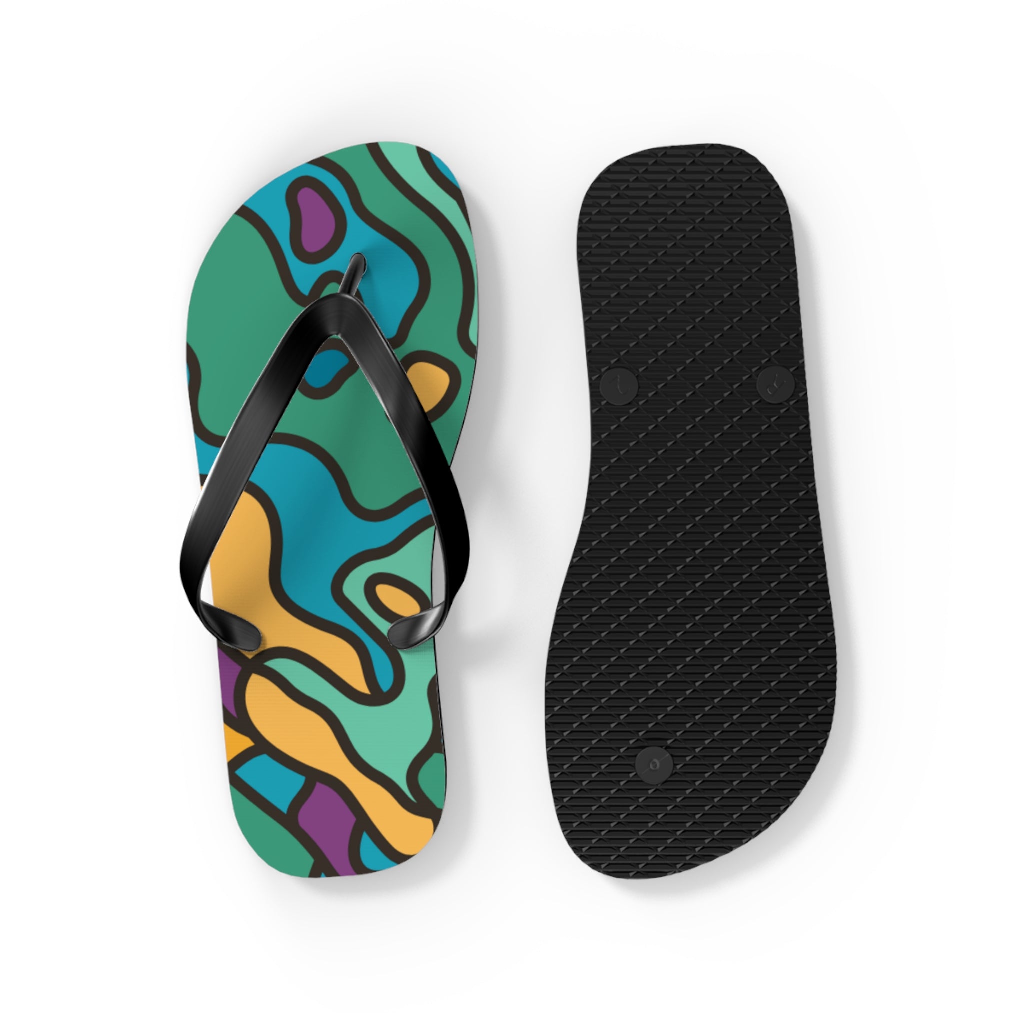 Paua Shell Design Inspired Jandals - Aotearoa New Zealand Footwear