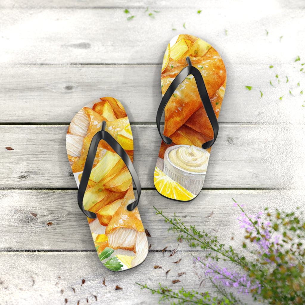 Fish 'n' Chips Jandals | Aotearoa New Zealand Quirky Design