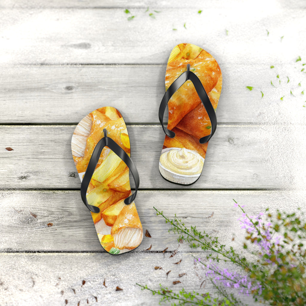Fish 'n' Chips Jandals | Aotearoa New Zealand Quirky Design