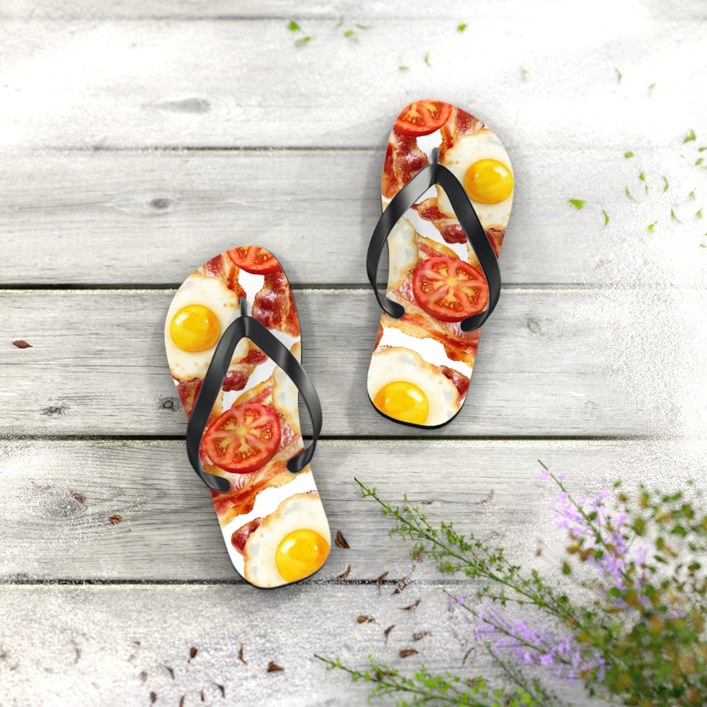 Quirky Bacon, Eggs & Tomato Jandals