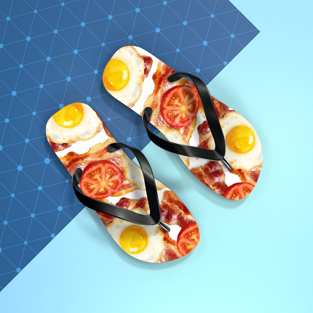 Quirky Bacon, Eggs & Tomato Jandals