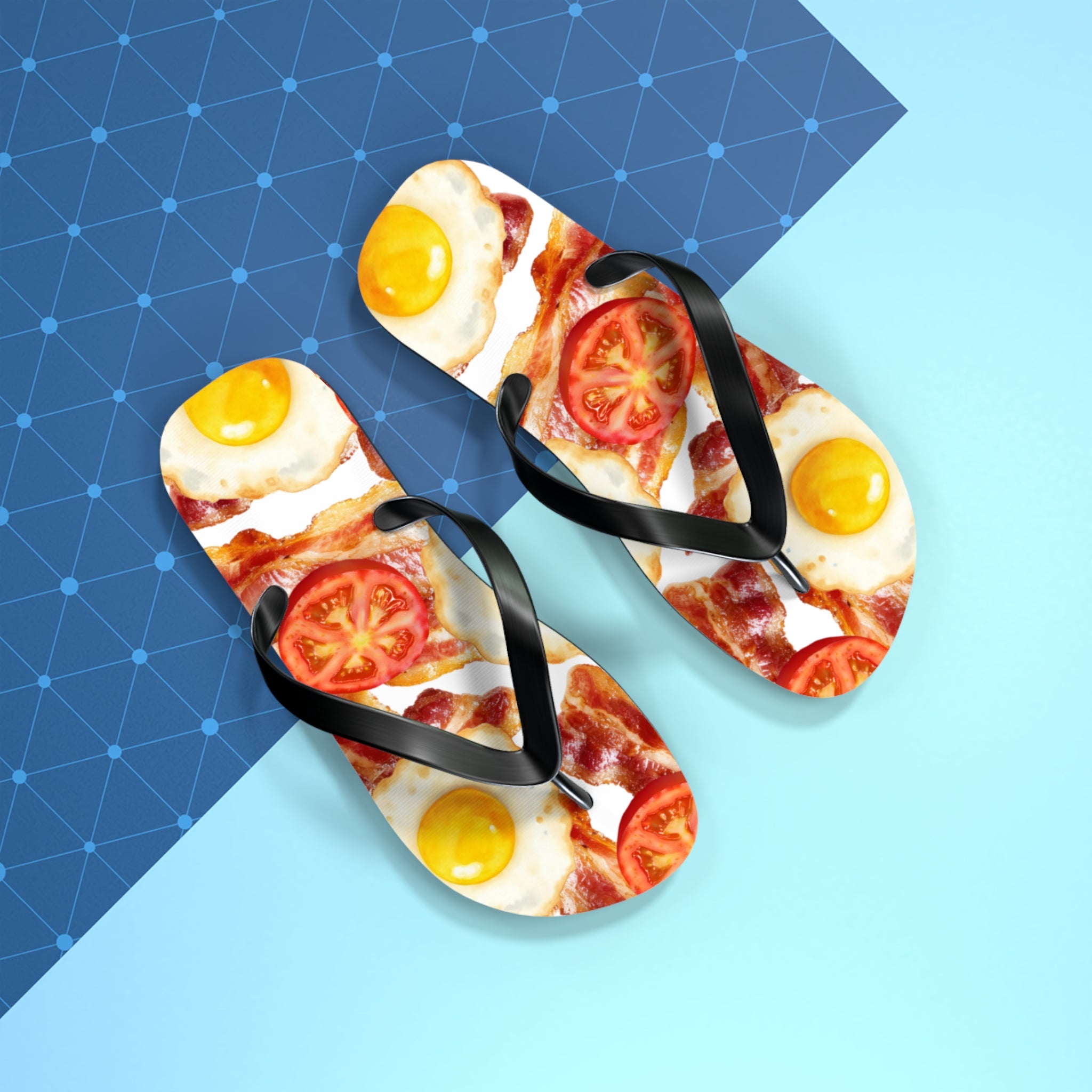 Quirky Bacon, Eggs & Tomato Jandals
