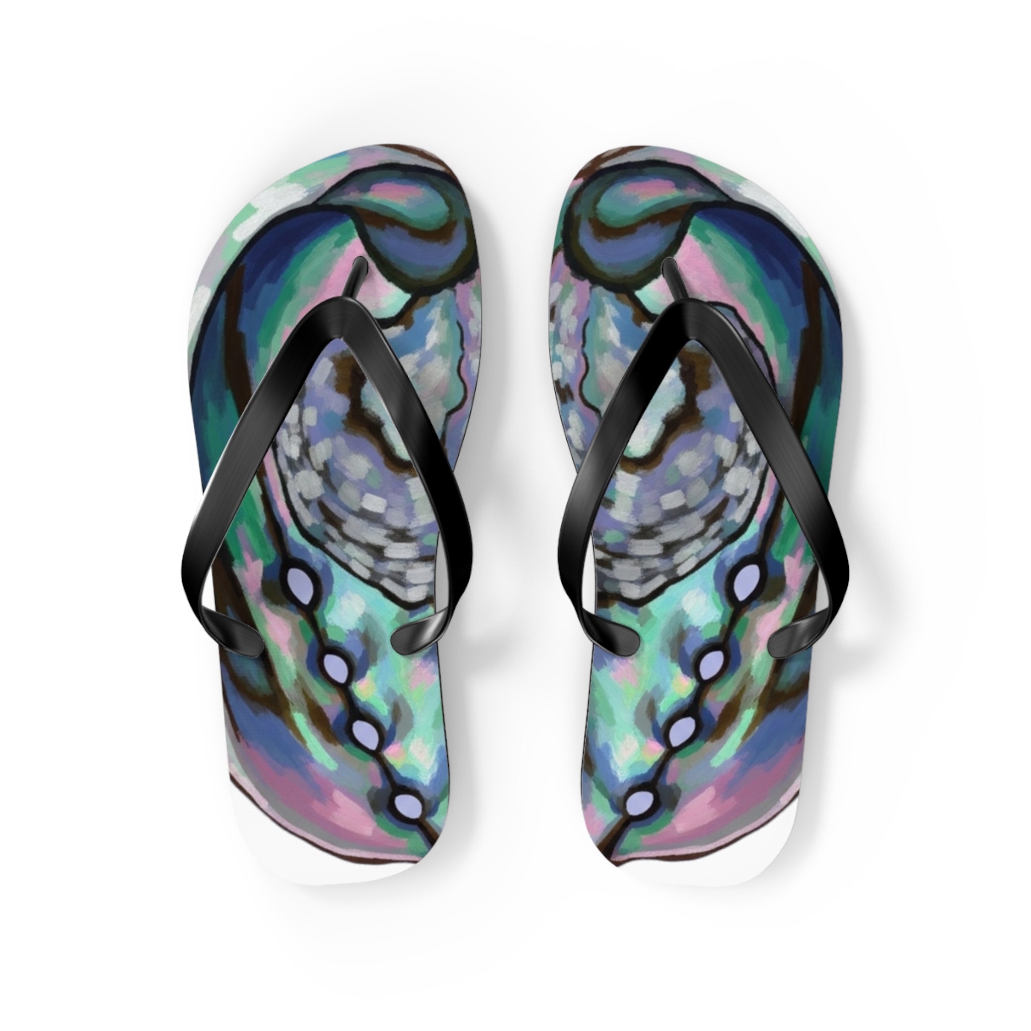 Aotearoa New Zealand Paua Print Jandals | Abalone Design