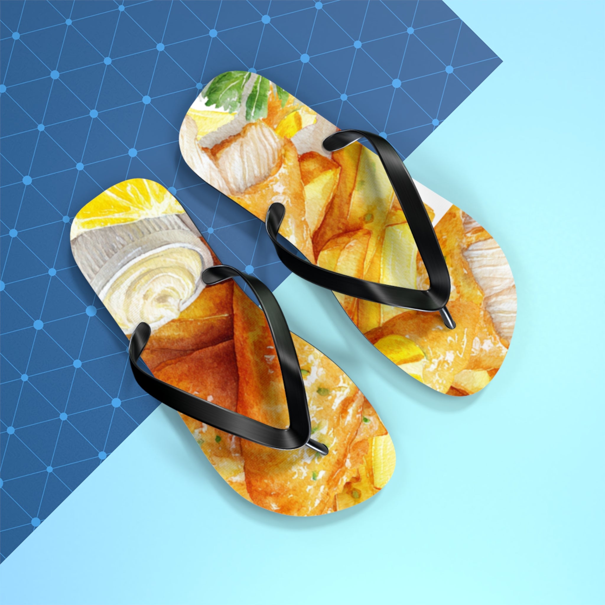 Fish 'n' Chips Jandals | Aotearoa New Zealand Quirky Design