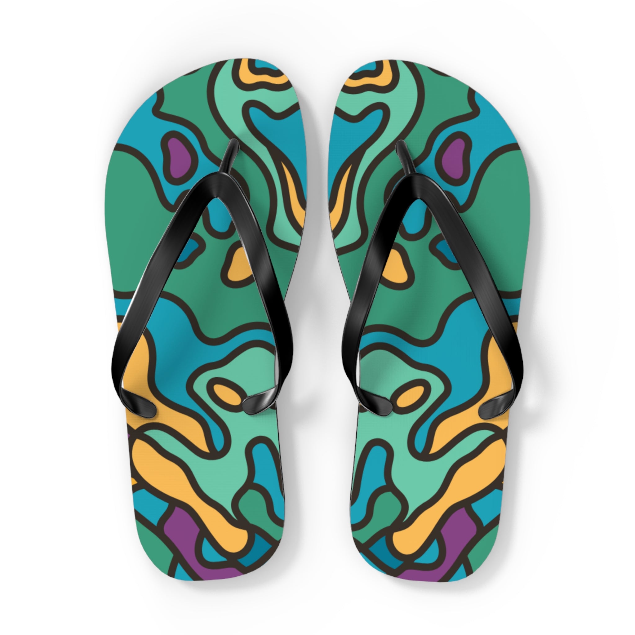 Paua Shell Design Inspired Jandals - Aotearoa New Zealand Footwear