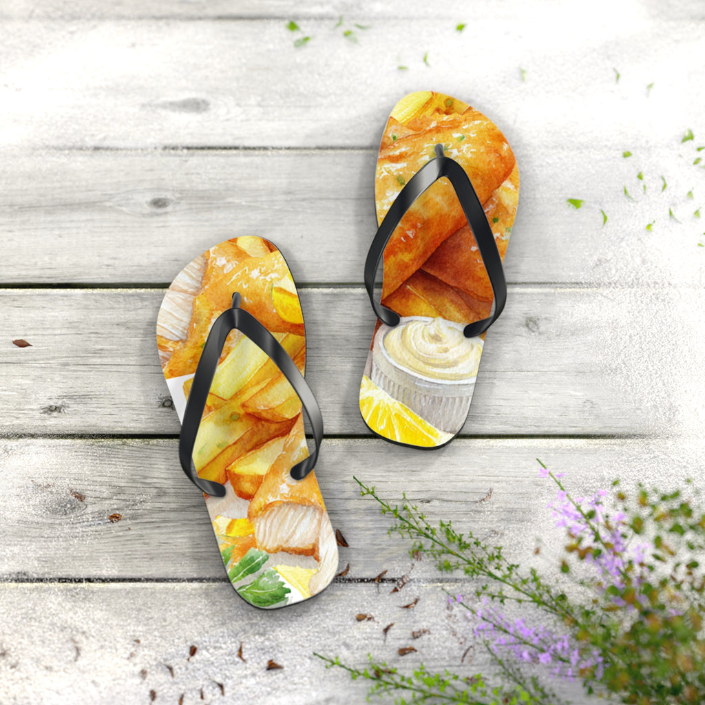 Fish 'n' Chips Jandals | Aotearoa New Zealand Quirky Design
