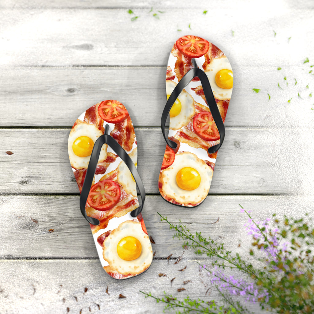 Quirky Bacon, Eggs & Tomato Jandals