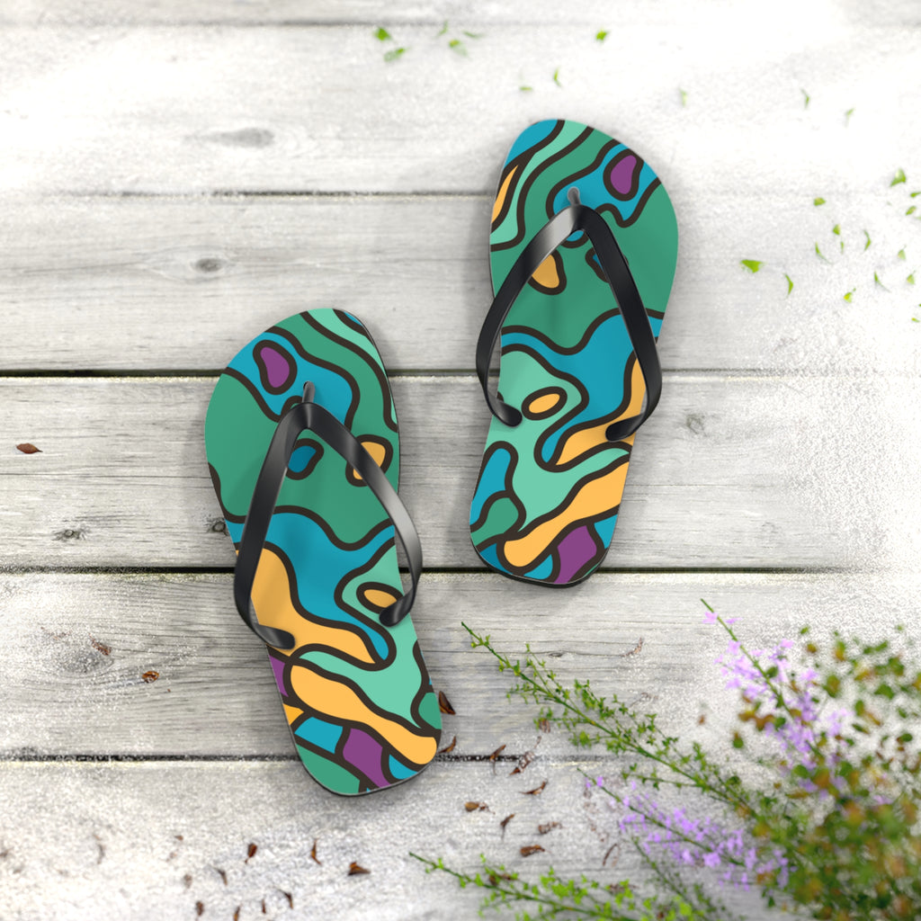 Paua Shell Design Inspired Jandals - Aotearoa New Zealand Footwear