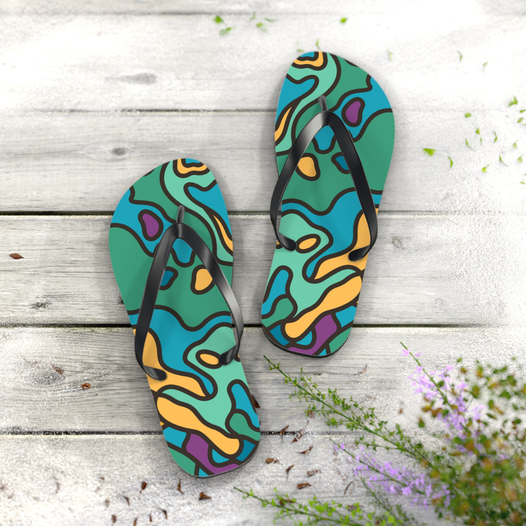Paua Shell Design Inspired Jandals - Aotearoa New Zealand Footwear