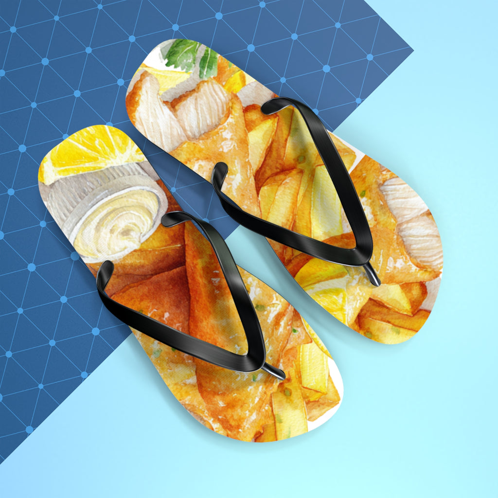 Fish 'n' Chips Jandals | Aotearoa New Zealand Quirky Design