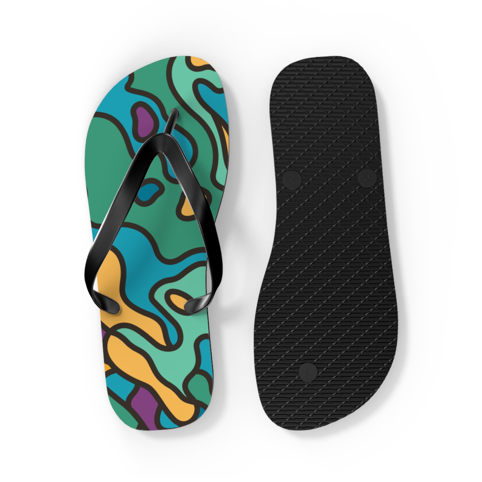 Paua Shell Design Inspired Jandals - Aotearoa New Zealand Footwear