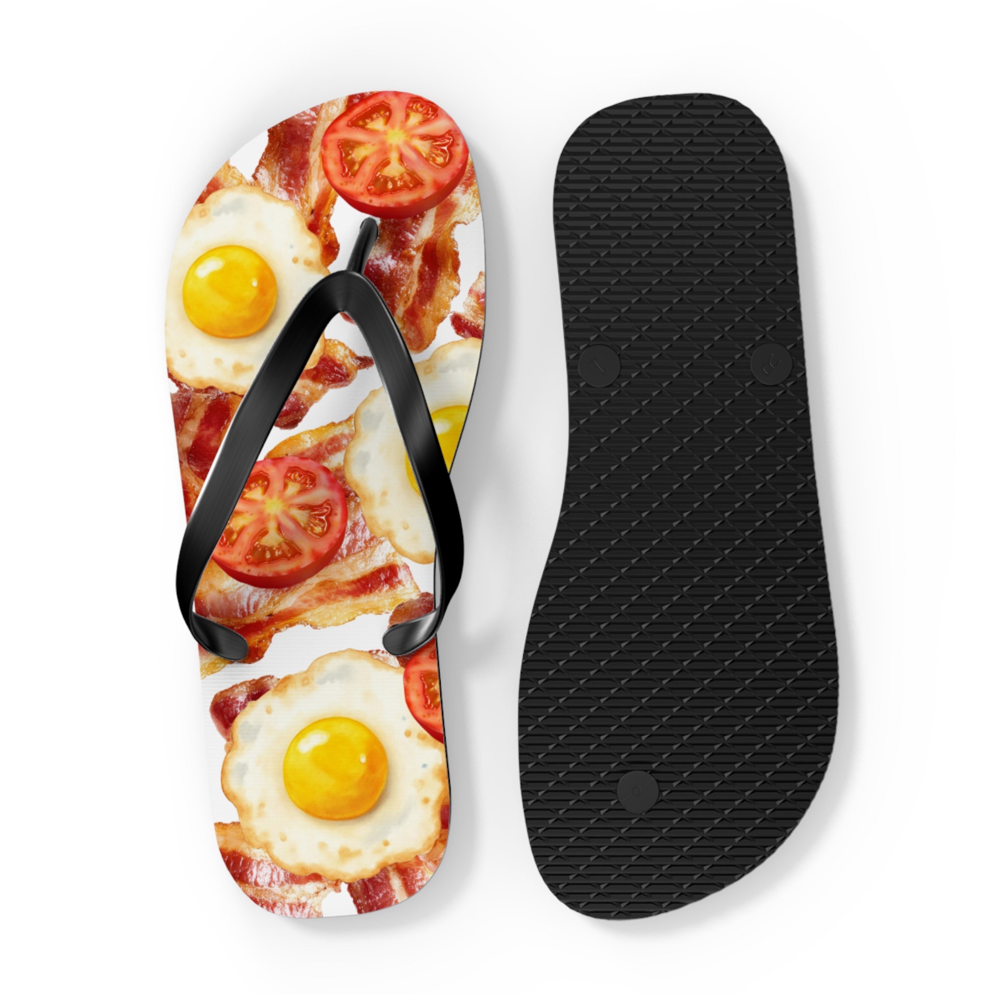 Quirky Bacon, Eggs & Tomato Jandals