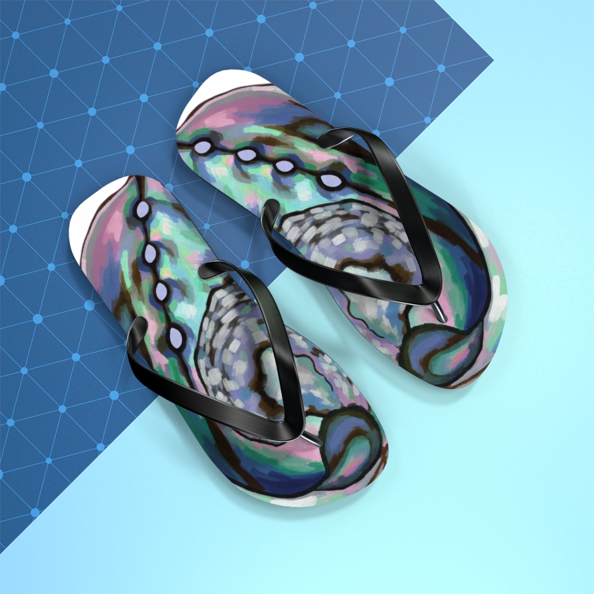 Aotearoa New Zealand Paua Print Jandals | Abalone Design