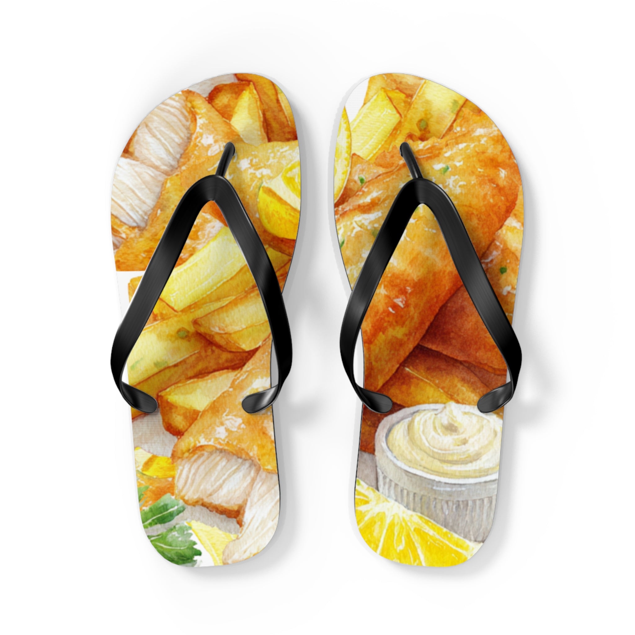 Fish 'n' Chips Jandals | Aotearoa New Zealand Quirky Design
