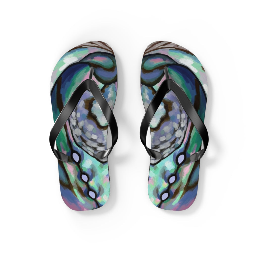 Aotearoa New Zealand Paua Print Jandals | Abalone Design