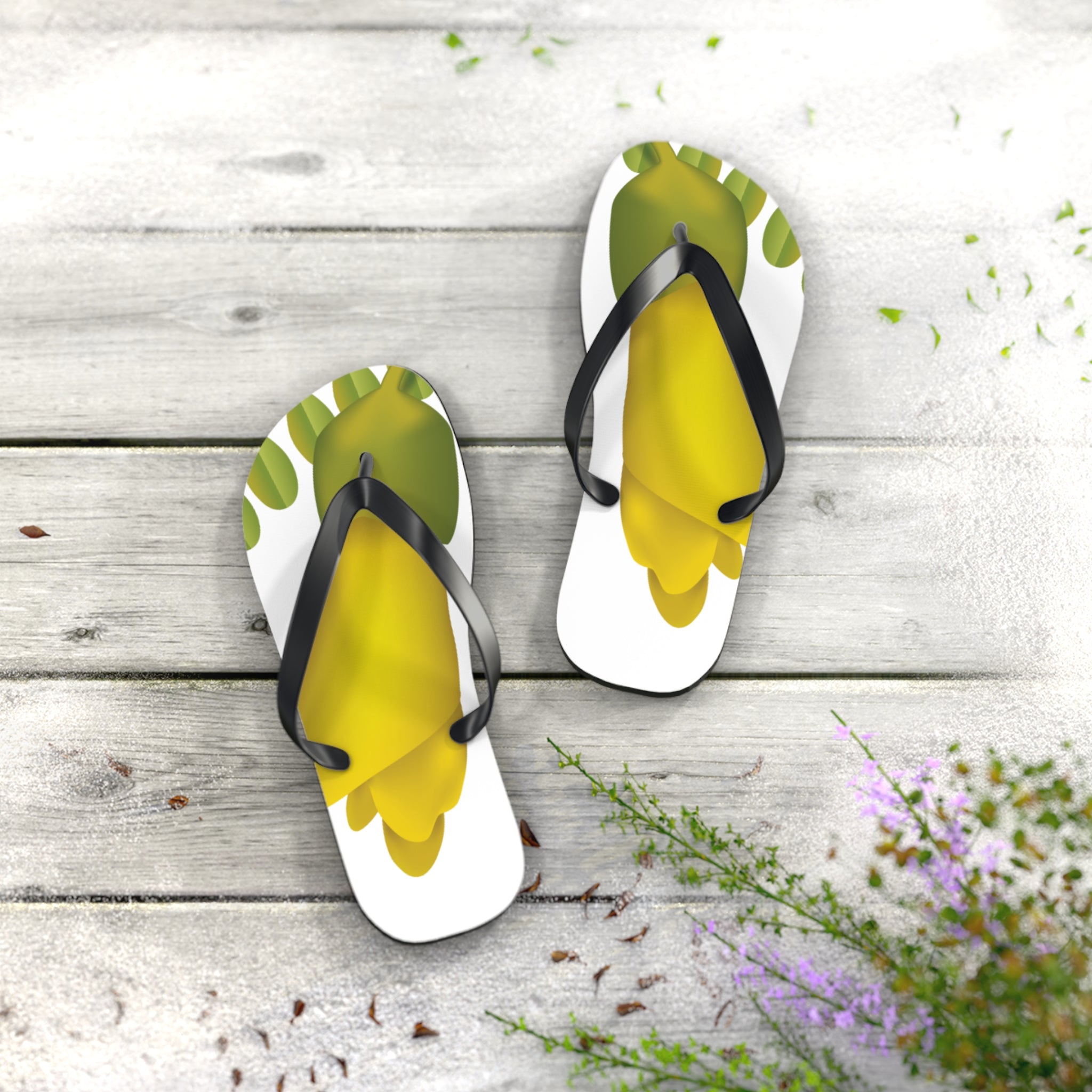 Kowhai Flower Jandals | Aotearoa New Zealand Gift