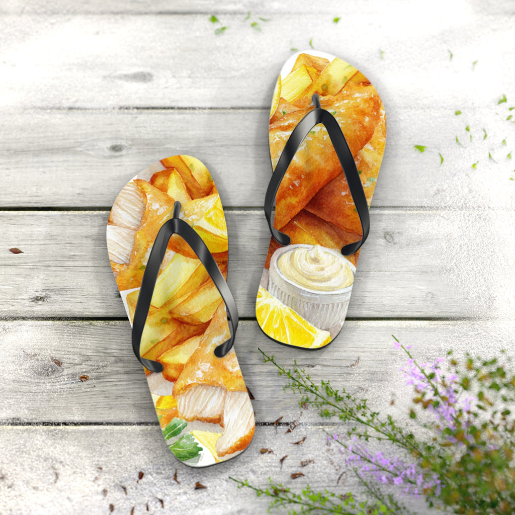 Fish 'n' Chips Jandals | Aotearoa New Zealand Quirky Design