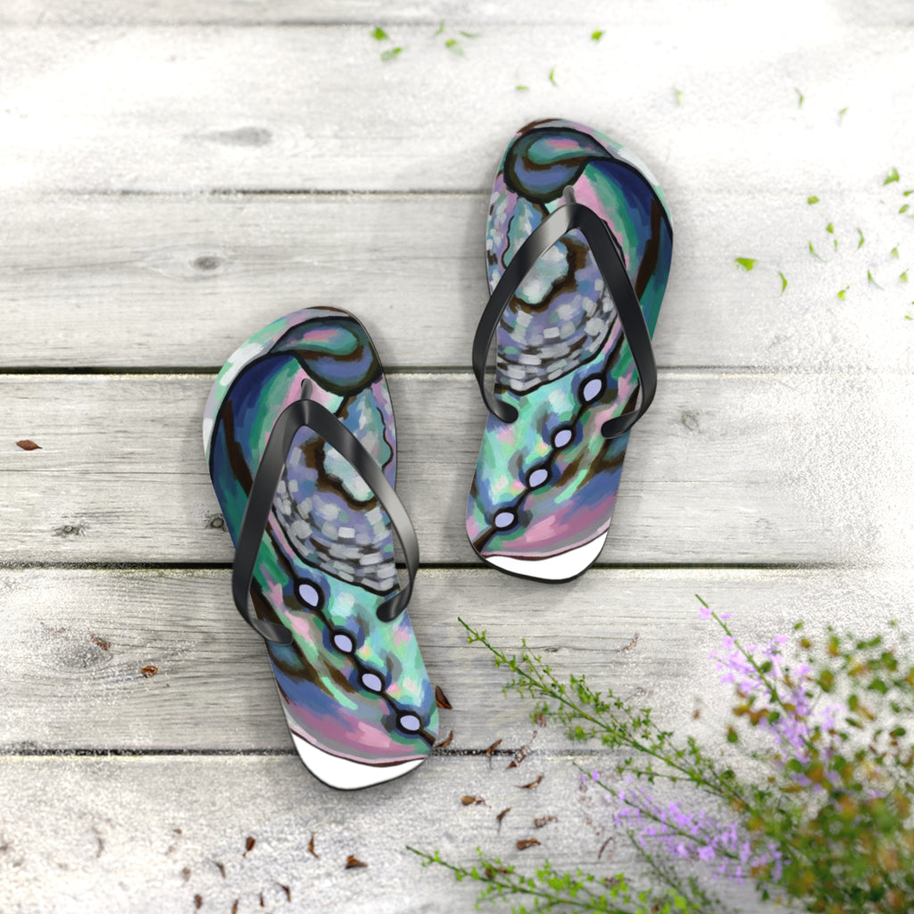 Aotearoa New Zealand Paua Print Jandals | Abalone Design