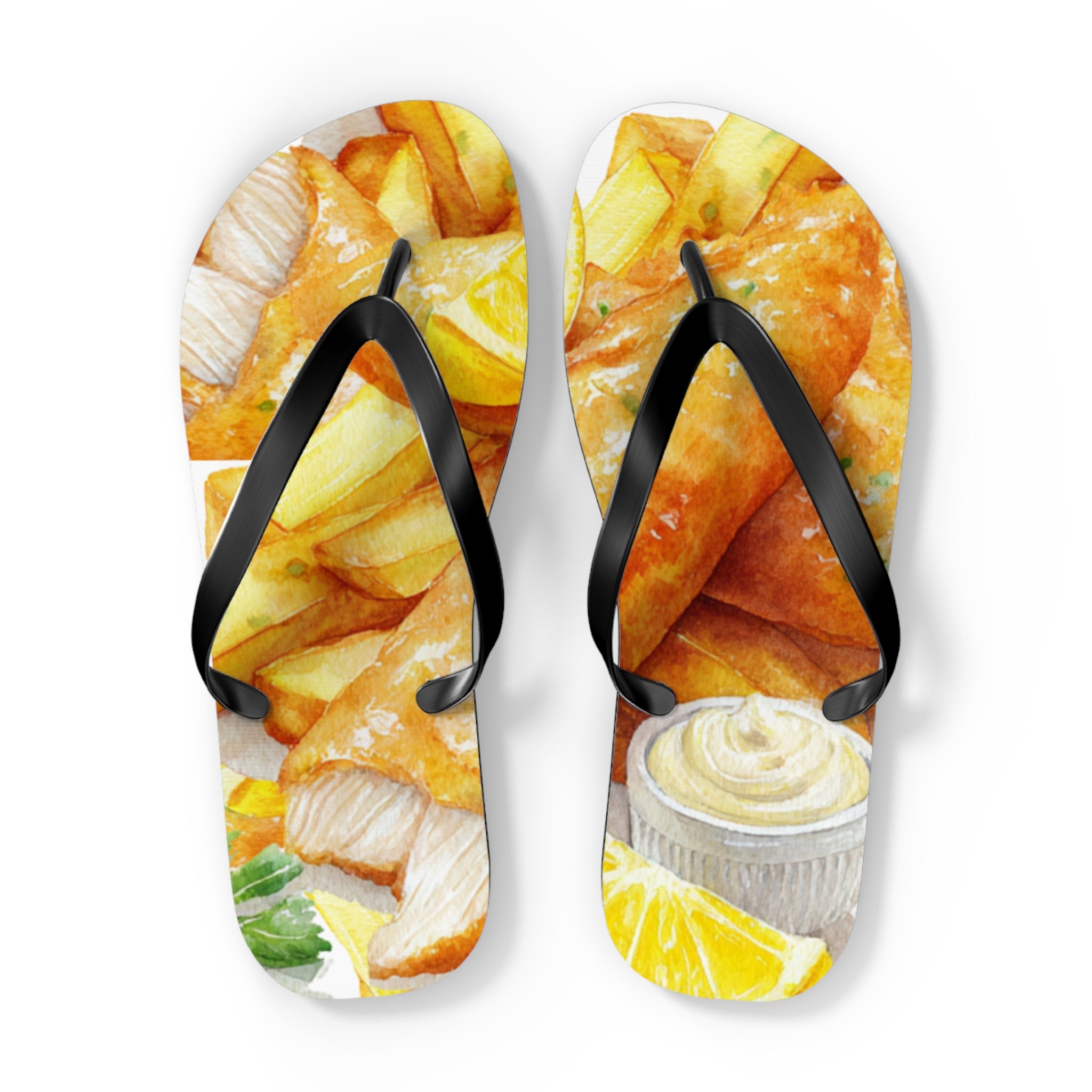 Fish 'n' Chips Jandals | Aotearoa New Zealand Quirky Design