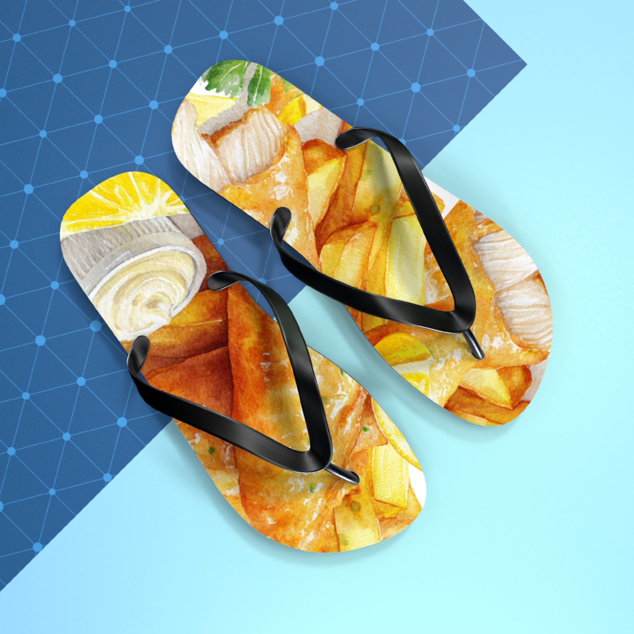 Fish 'n' Chips Jandals | Aotearoa New Zealand Quirky Design