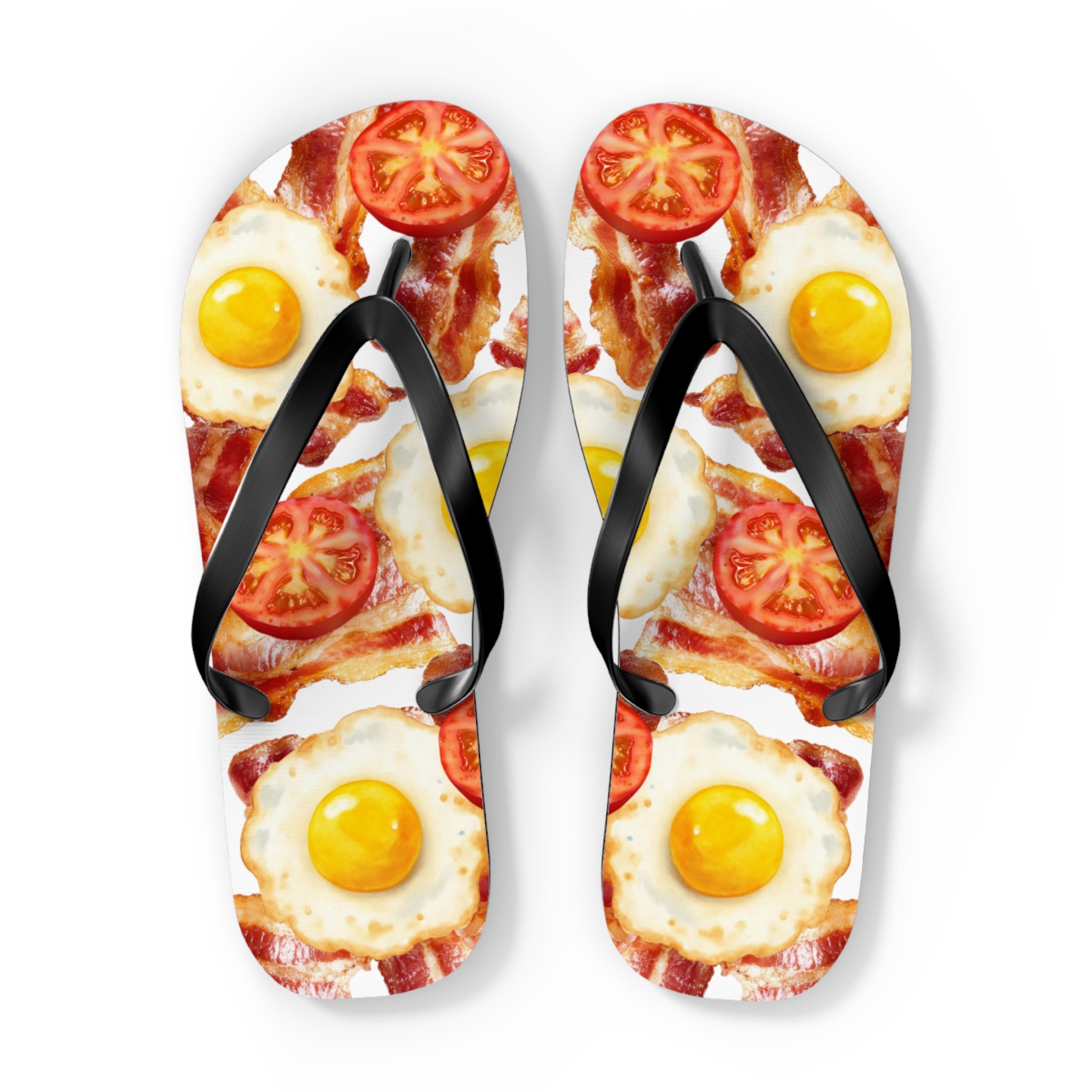 Quirky Bacon, Eggs & Tomato Jandals