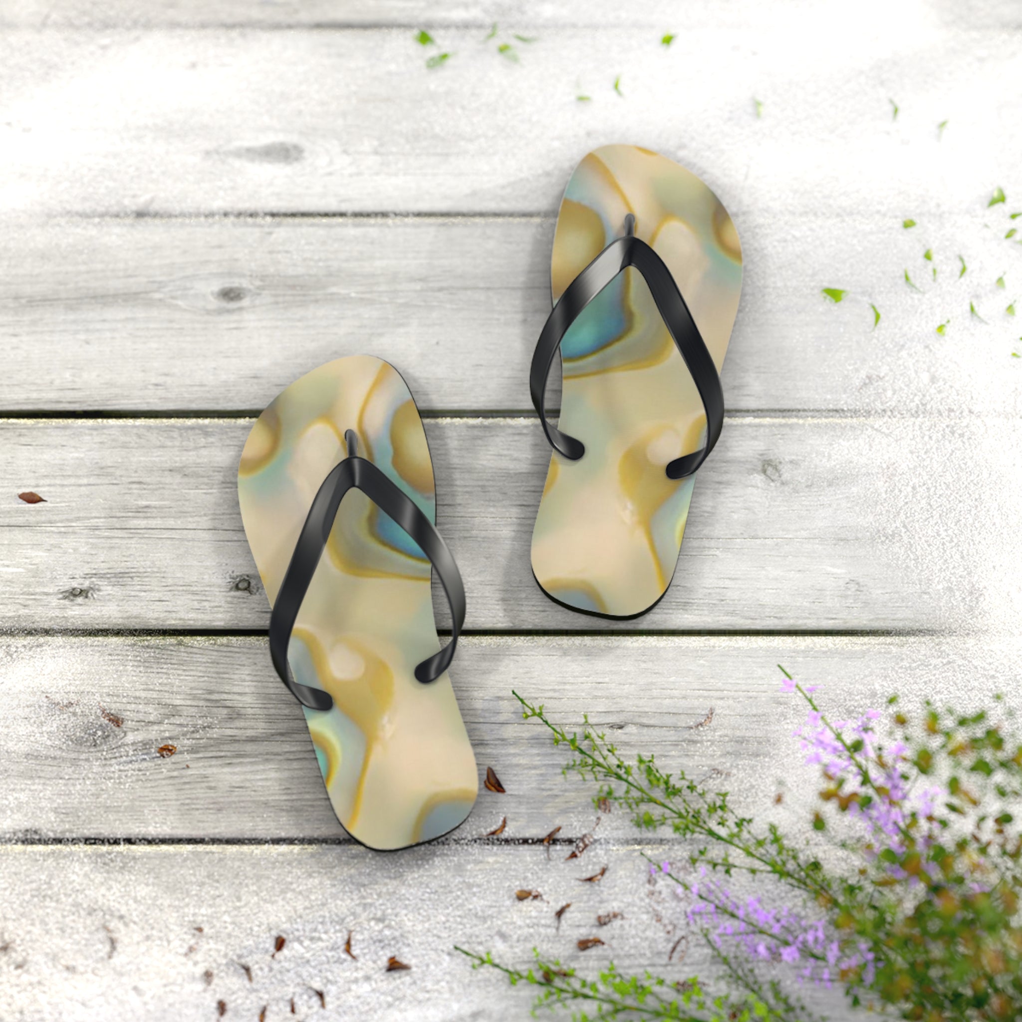 New Zealand Paua Shell Design Inspired Jandals