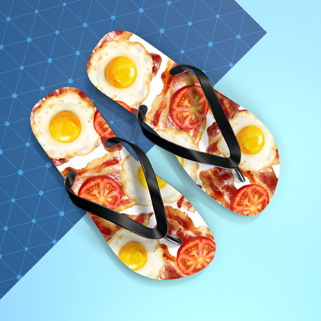 Quirky Bacon, Eggs & Tomato Jandals