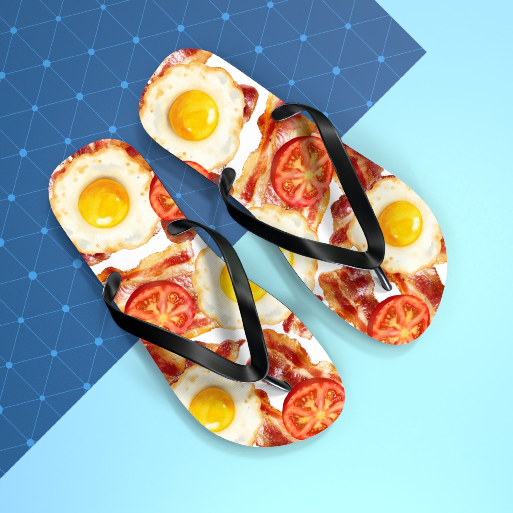 Quirky Bacon, Eggs & Tomato Jandals