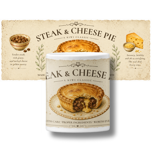 "Steak & Cheese Pie" Mug
