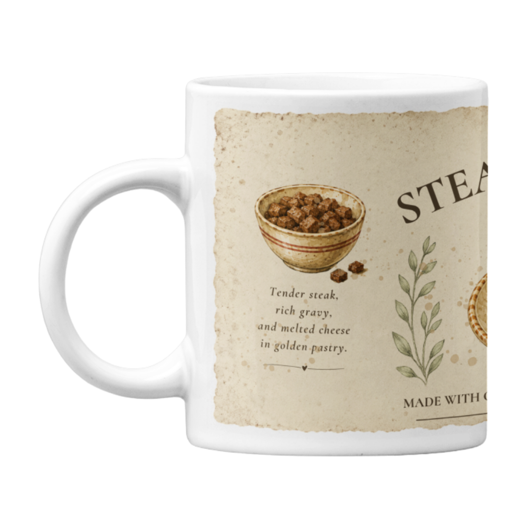 "Steak & Cheese Pie" Mug