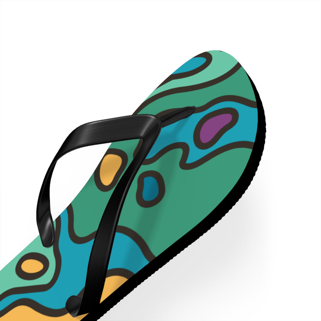 Paua Shell Design Inspired Jandals - Aotearoa New Zealand Footwear
