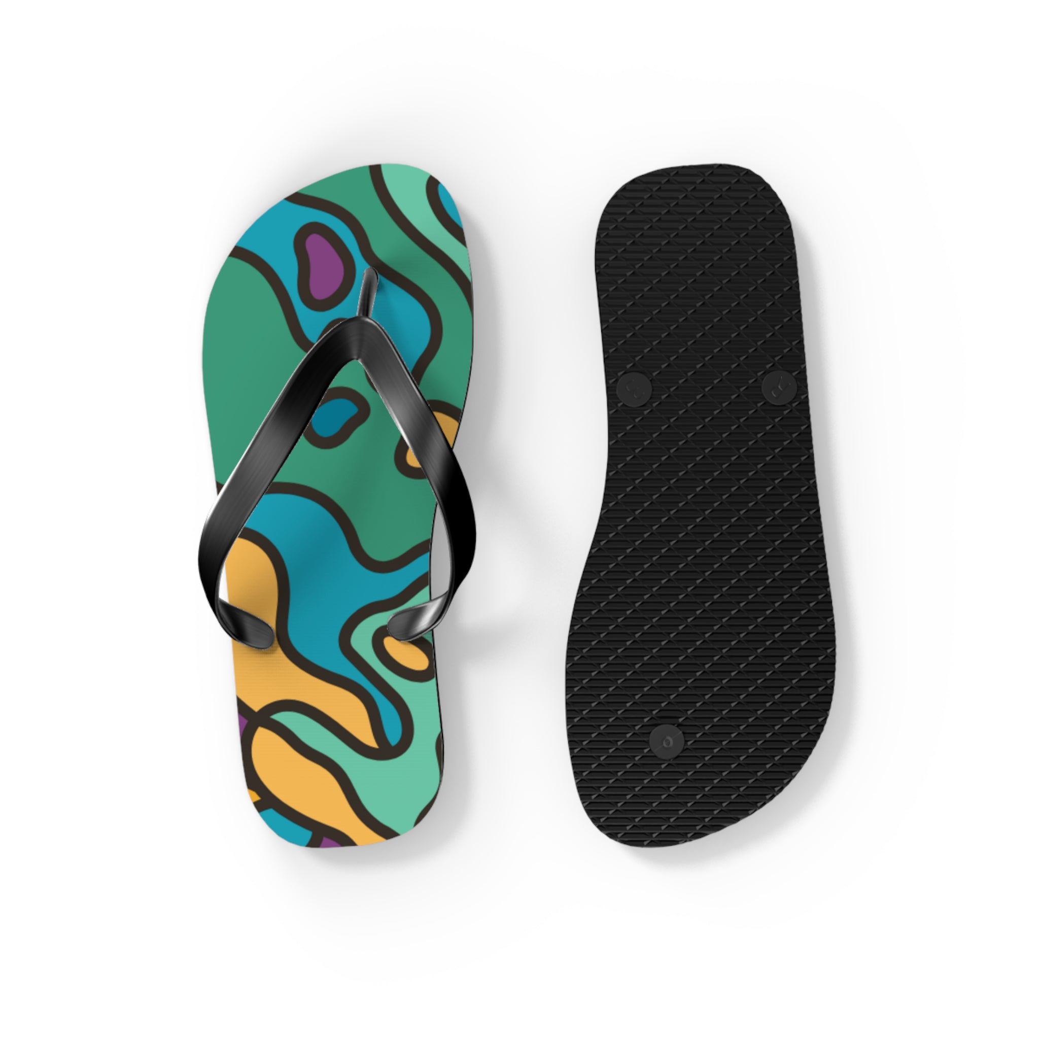 Paua Shell Design Inspired Jandals - Aotearoa New Zealand Footwear