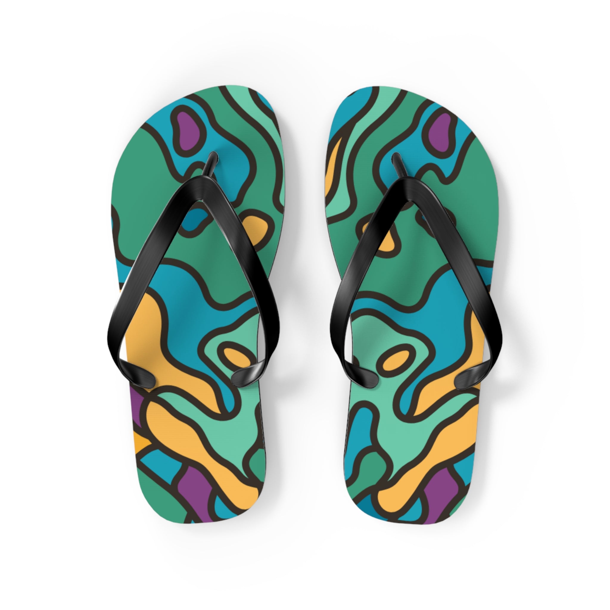 Paua Shell Design Inspired Jandals - Aotearoa New Zealand Footwear