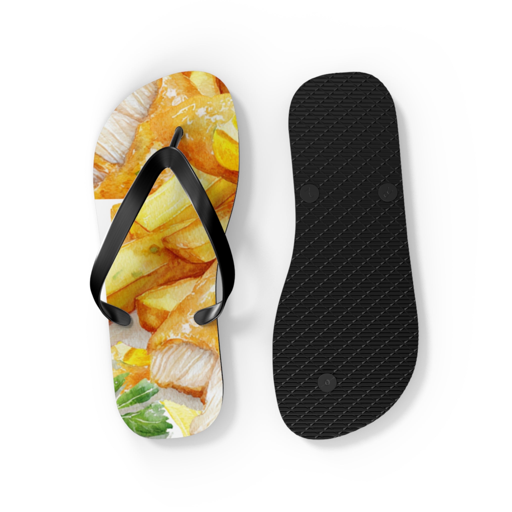 Fish 'n' Chips Jandals | Aotearoa New Zealand Quirky Design