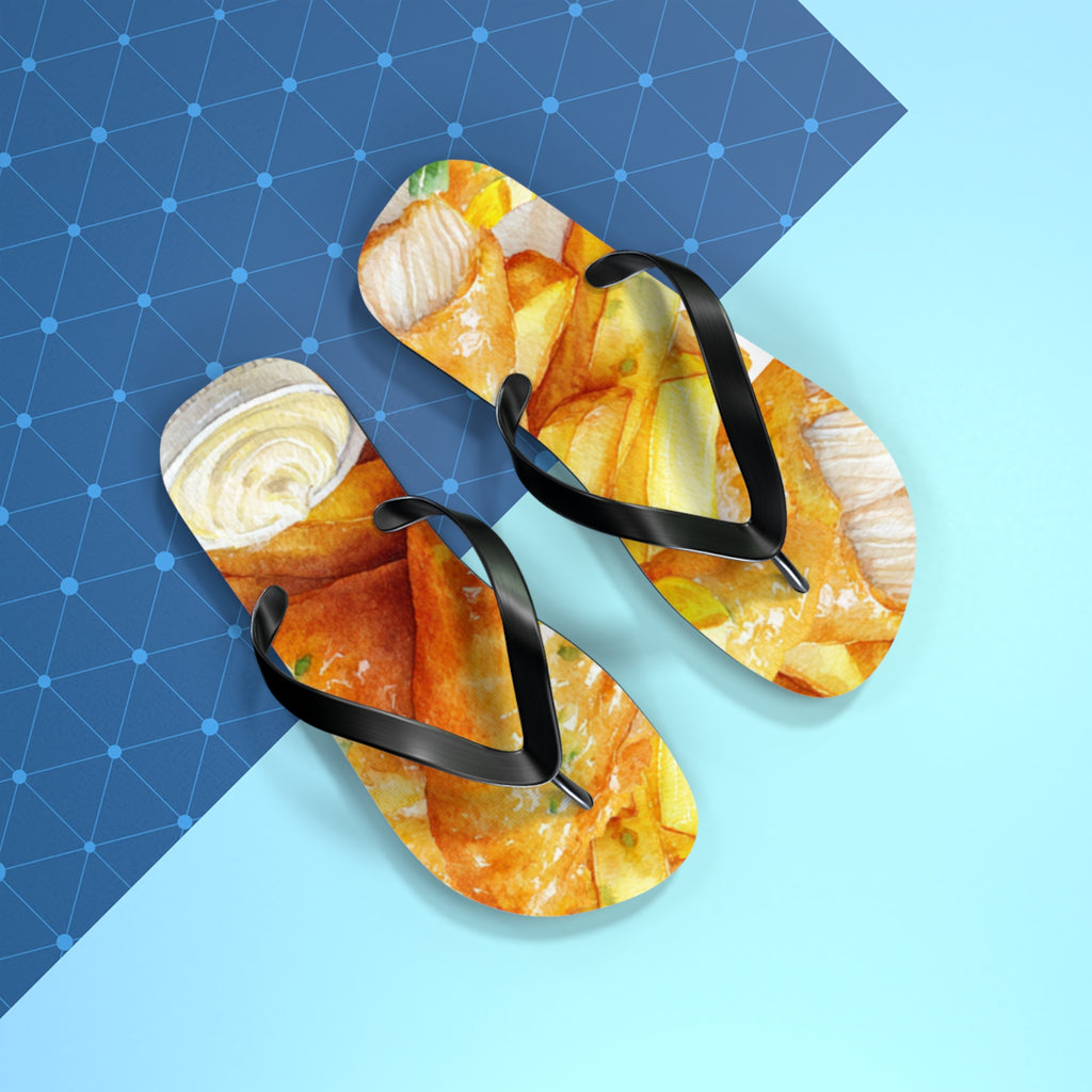Fish 'n' Chips Jandals | Aotearoa New Zealand Quirky Design
