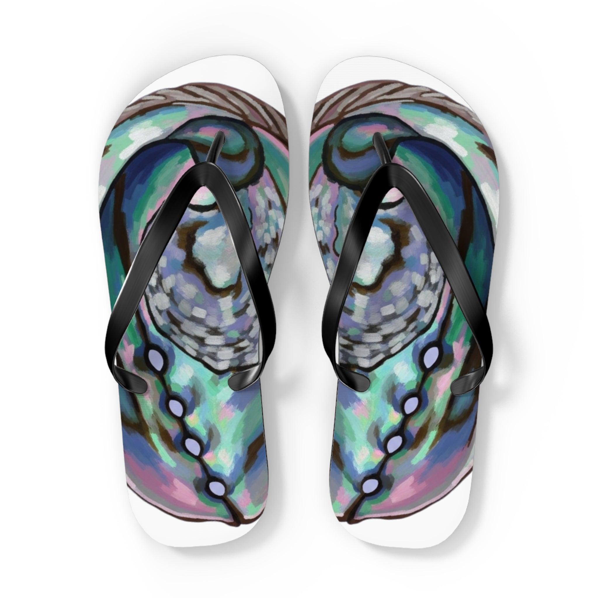 Aotearoa New Zealand Paua Print Jandals | Abalone Design