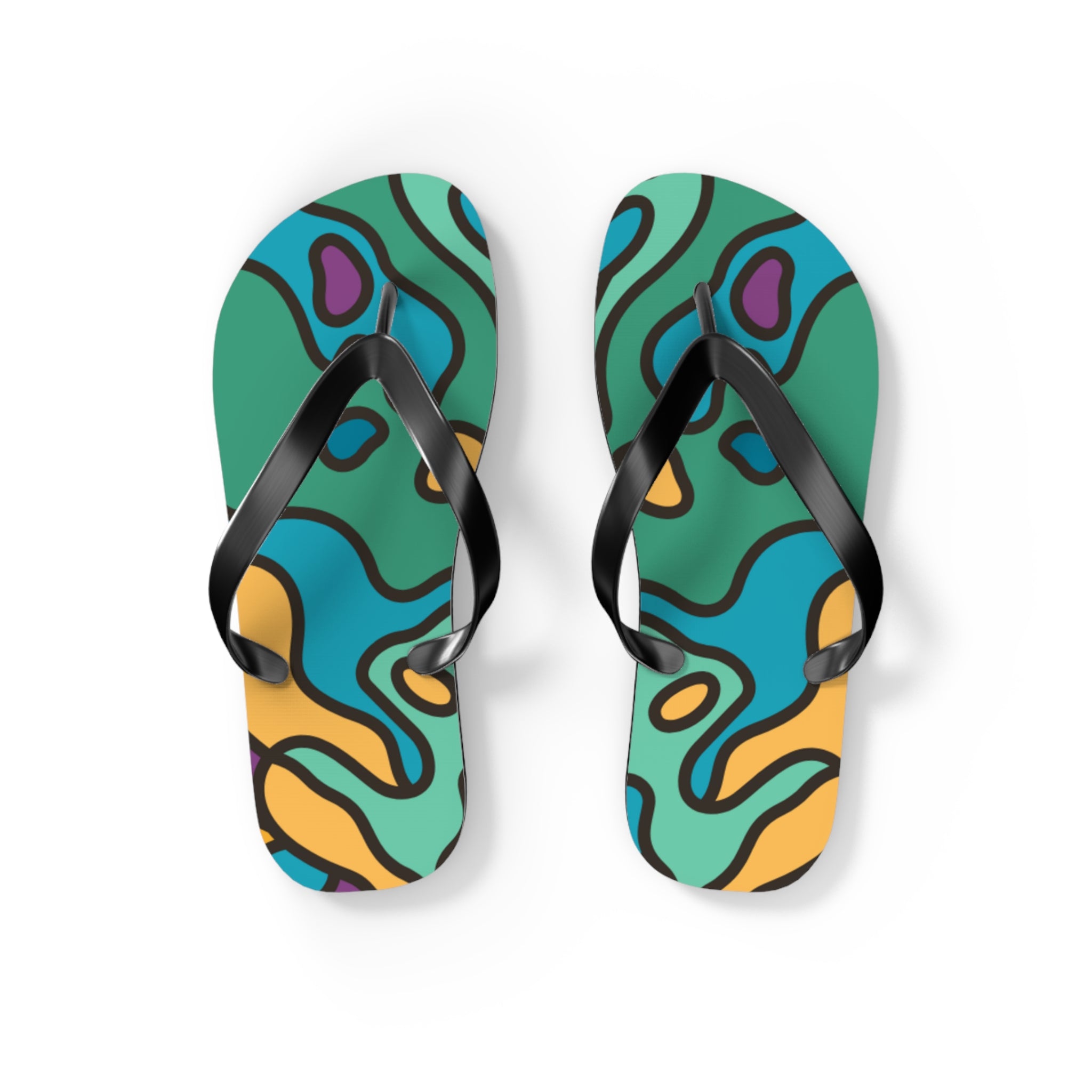 Paua Shell Design Inspired Jandals - Aotearoa New Zealand Footwear